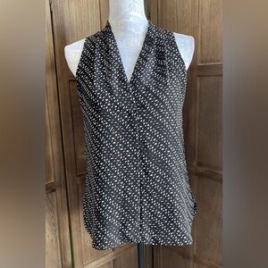 Vince Canute Layered Chiffon Sleeveless Blouse.